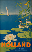 KLM Holland Original Travel PosterLily Pads
