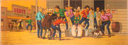 Original Huge Levi's Advertising Poster Cowboy Photo