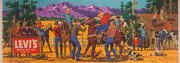 Original Huge Levi's Advertising Poster, Dude Ranch 