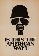 Original Vintage Anti Vietnam War Poster, Is This the American Way? Gas Mask