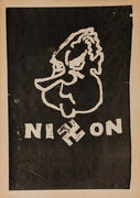 Original Vintage Anti Vietnam War Poster, Nixon Swastika