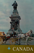 Canada Travel Poster Tourists in Horse Drawn Carriage