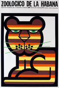 Zoologico de la Habana Original Havana Cuba Poster Tiger