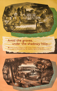 London Underground Original Poster, Amid the Groves, Under the Shadowy Hill. Country Houses Open to the Public