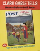 Saturday Evening Poster Original Advertising Poster October 5 1957 Backyard [[Football]]