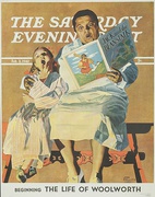 Saturday Evening Post Original Advertising Poster Jack and the Bean Stalk Feb. 3, 1940