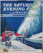 Saturday Evening Post Original Advertising Poster January 18, 1941 snowplow