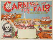 Original Vintage Carnival And Fun Fair Poster 100 Smiles and Hour