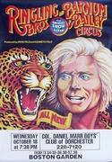 Ringling Brothers Barnum And Bailey RBBB Circus Original Vintage Poster All New Man Tiger
