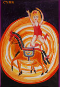 Cyrk Polish Circus Original Vintage Poster Girl on Horseback