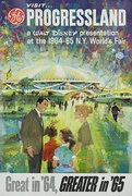 1964 1965 NY Worlds Fair Poster Progressland A Walt Disney Presentation