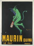 Green Devil Maurin Quina Original Vintage Advertising Poster 