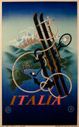 Italy The Ideal Land for All Sports, Original Italian Travel [[Ski]] [[Golf]] Poster