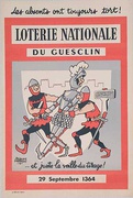 French Loterie Nationale Original Vintage Poster du Gueclin