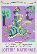 The Beautiful Voyage of Fortune Original French Loterie Poster Charles X