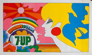 Original [[7 Up]] Poster Uncanny In Cans