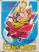 Laurel And Hardy Conscripts Original Vintage Movie Poster French Release