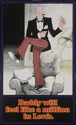 Daddy Will Feel Like a Million in Levi's Pants Original Advertising Poster Daddy Warbucks in Levis'