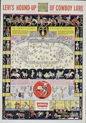 Levi's Roundup Of Cowboy Lore Original Advertising Poster 
