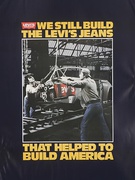 The Levi's Jeans That Helped to Build America Original Advertising Poster auto assembly