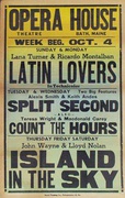 Island In The Sky, Latin Lovers Original Vintage Movie House Broadside Poster