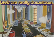 Levi's Are Really Downtown Original Advertising Poster 