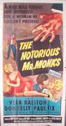 The Notorious Mr. Monks  B Vintage Original Movie Poster 3 Sheet