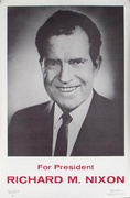 Richard Nixon Original Vintage Political Poster B and W Photo