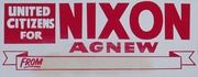United Citizens For Nixon Agnew Original Vintage Political Poster red