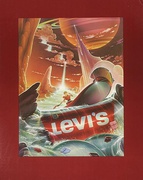 Levi's Pants Original Advertising Poster outerspace canoe