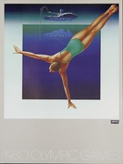 Levi's Pants Original Advertising 1980 Olympics Poster Australia Diver