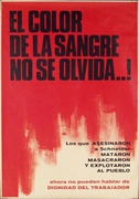 Chilean Workers Rights Original Vintage Political Protest Poster The Color of Blood 