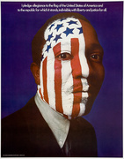I Pledge Allegiance, African American Original Vintage 1960s Protest Poster