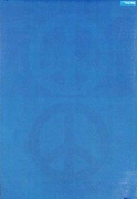 Psychedelic 1960s Era Poster Blue Polka Dot Peace Sign