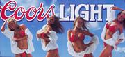 Coors Light Beer Four Babes in Bikini Original Vintage Advertising Poster Shoes