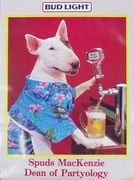 Bud Light Beer Spuds MacKenzie Dean of Partyology Original Advertising Poster