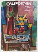 [[California]], Wineland of America, Original American Wine Promotion Advertising Poster Port