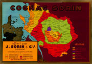 Cognac Sorin Carton Original Vintage Advertising Poster