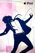 Original 2007 Apple [[IPOD]] Advertising Poster pink guy