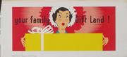 Stock Original Vintage Advertising Poster Your Family Gift Land