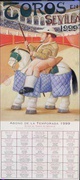 Sevilla Spain Original Spanish Bullfight Poster 1999 Botero xl