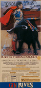 Sevilla Spain Original Spanish Bullfight Poster 2001 Larry Rivers small size