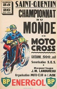 Moto Cross World Championship 500cc Original Vintage Motorcycle Racing Poster May 25 1963, BP
