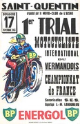 Motocycle Racing Original Vintage Motorcycle Racing Poster Nov 17, 1963 French Championship BP
