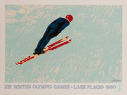 Original Vintage 1980 Lake Placid Olympics [[Ski]] Jump Poster