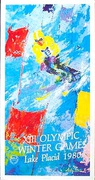 Original Vintage 1980 Lake Placid Winter Olympics Leroy Neiman [[Ski]] Poster