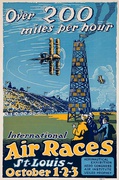 Original Vintage 1923 St Louis Air Races Poster