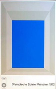 Original Vintage 1972 Munich Olympics Art Series Josef Albers