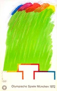Original Vintage 1972 Munich Olympics Art Series Poster Diecut