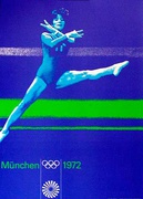 Original Vintage 1972 Munich Olympics Sport Series Poster Gymnast